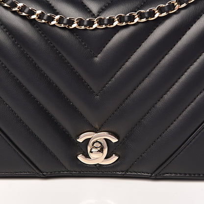 Chanel Calfskin Chevron Quilted Mini Statement Flap Black 10 of 10