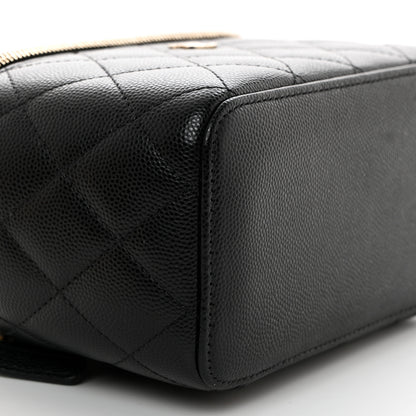 Chanel Caviar Quilted Small Vanity Case With Chain Black 9 of 10
