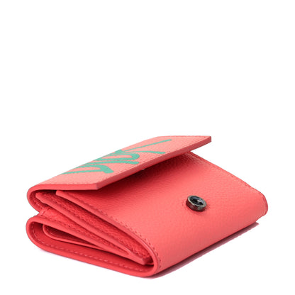 Christian Dior X SHAWN STUSSY Grained Calfskin Card Holder Rose Multicolor 4 of 7