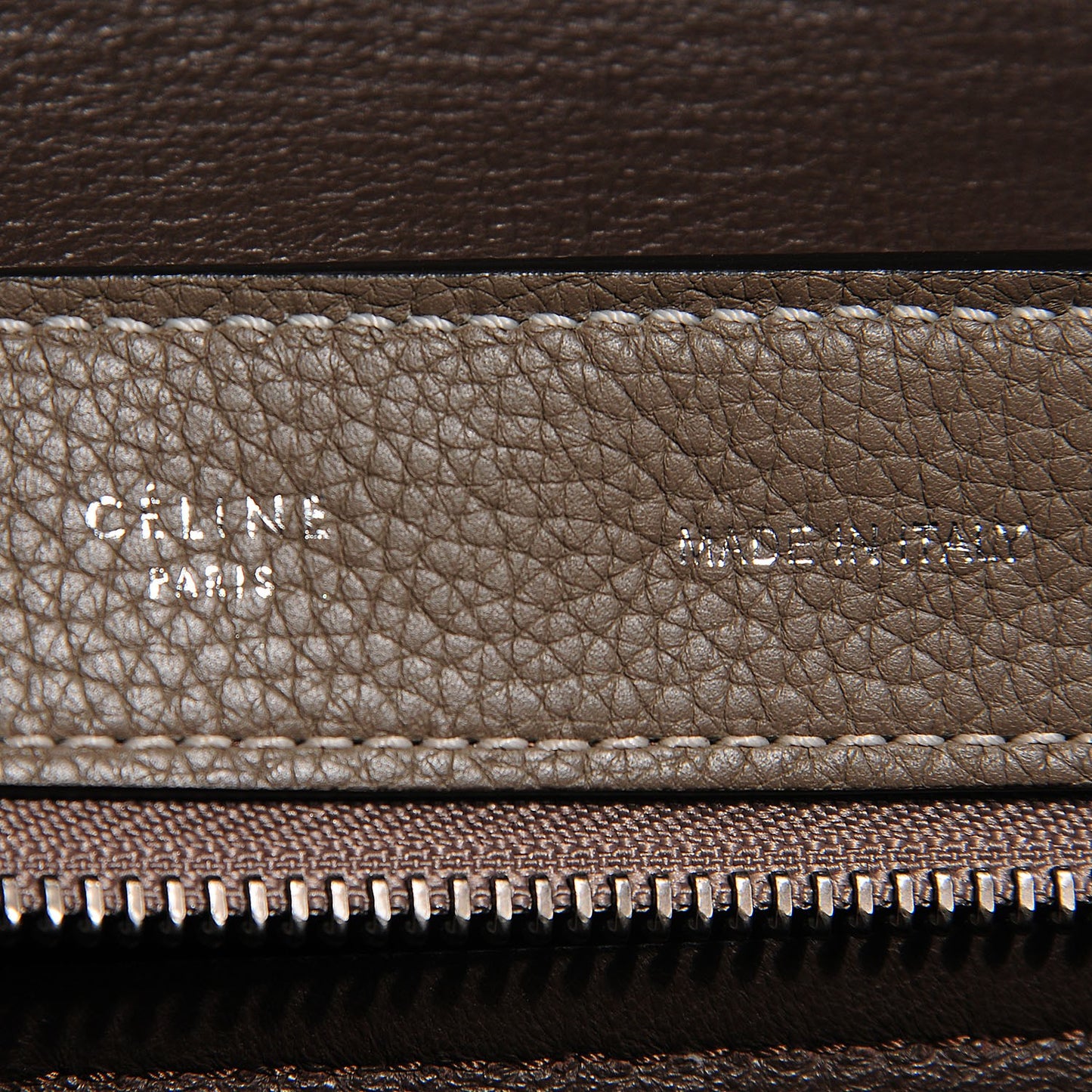 Drummed Calfskin Suede Medium Trapeze Souris