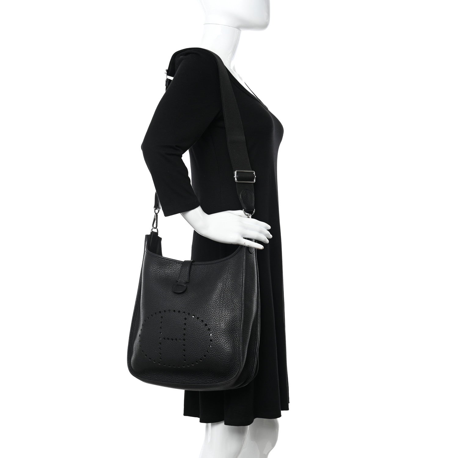 Hermes Taurillon Clemence Evelyne III GM Black 2 of 10