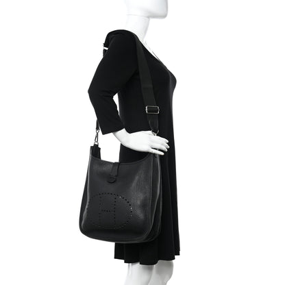 Hermes Taurillon Clemence Evelyne III GM Black 2 of 10