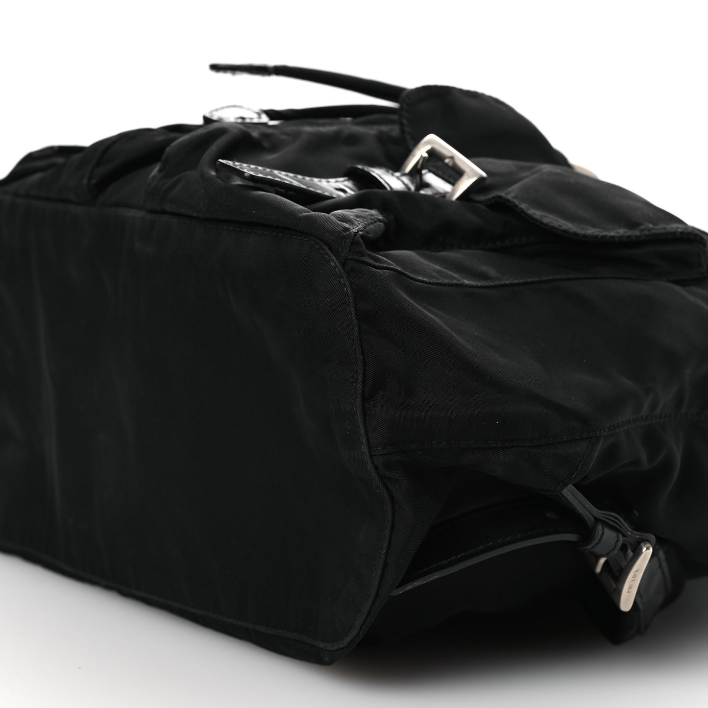 Tessuto Nylon Saffiano Small Backpack Black