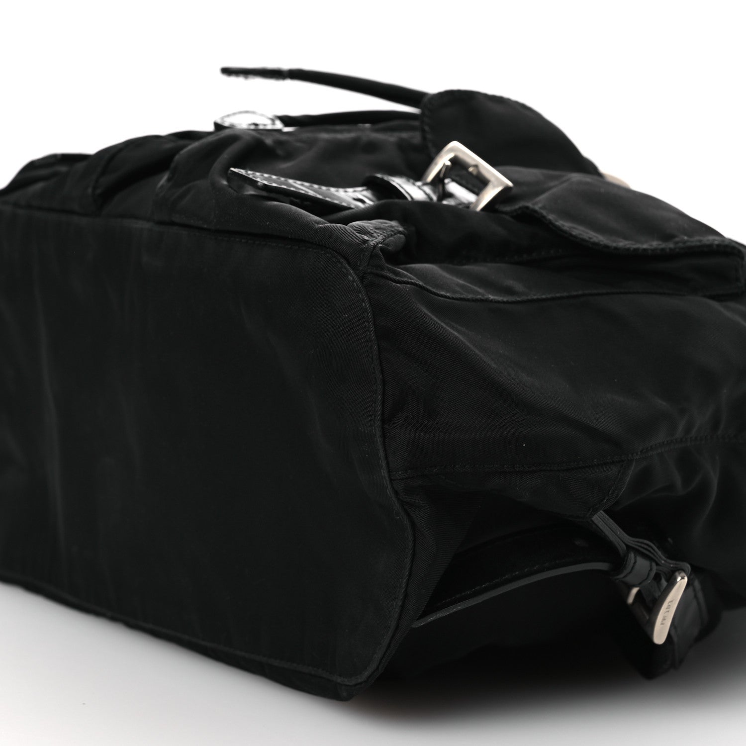 Prada Tessuto Nylon Saffiano Small Backpack Black 10 of 12