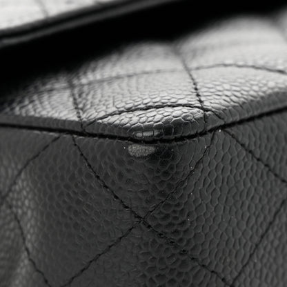 Chanel Caviar Quilted Medium Double Flap Black 11 of 12