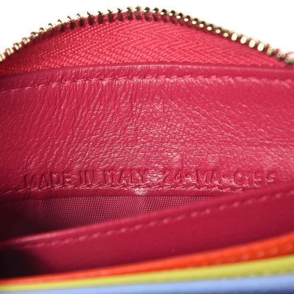 Christian Dior Lambskin Cannage Mini Lady Dior Zip Portemonnaie Fuchsia 7 of 8