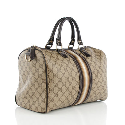 Gucci GG Plus Monogram Web Medium Joy Boston Dark Brown 3 of 8
