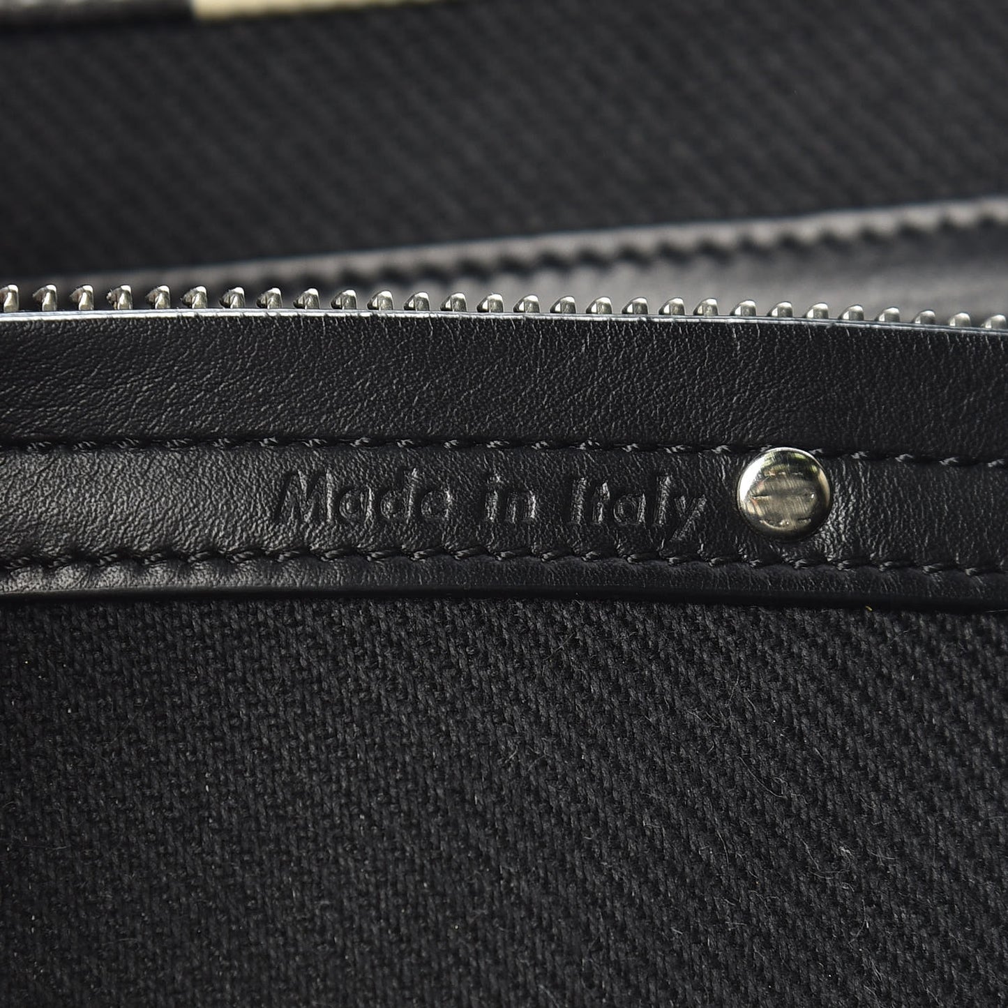 Cotton Canvas Striped Medium Phantom Luggage White Black