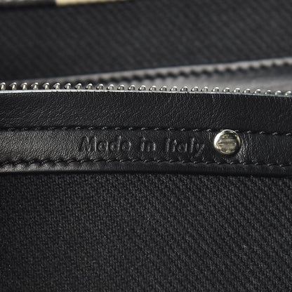 Celine Cotton Canvas Striped Medium Phantom Luggage White Black 6 of 12