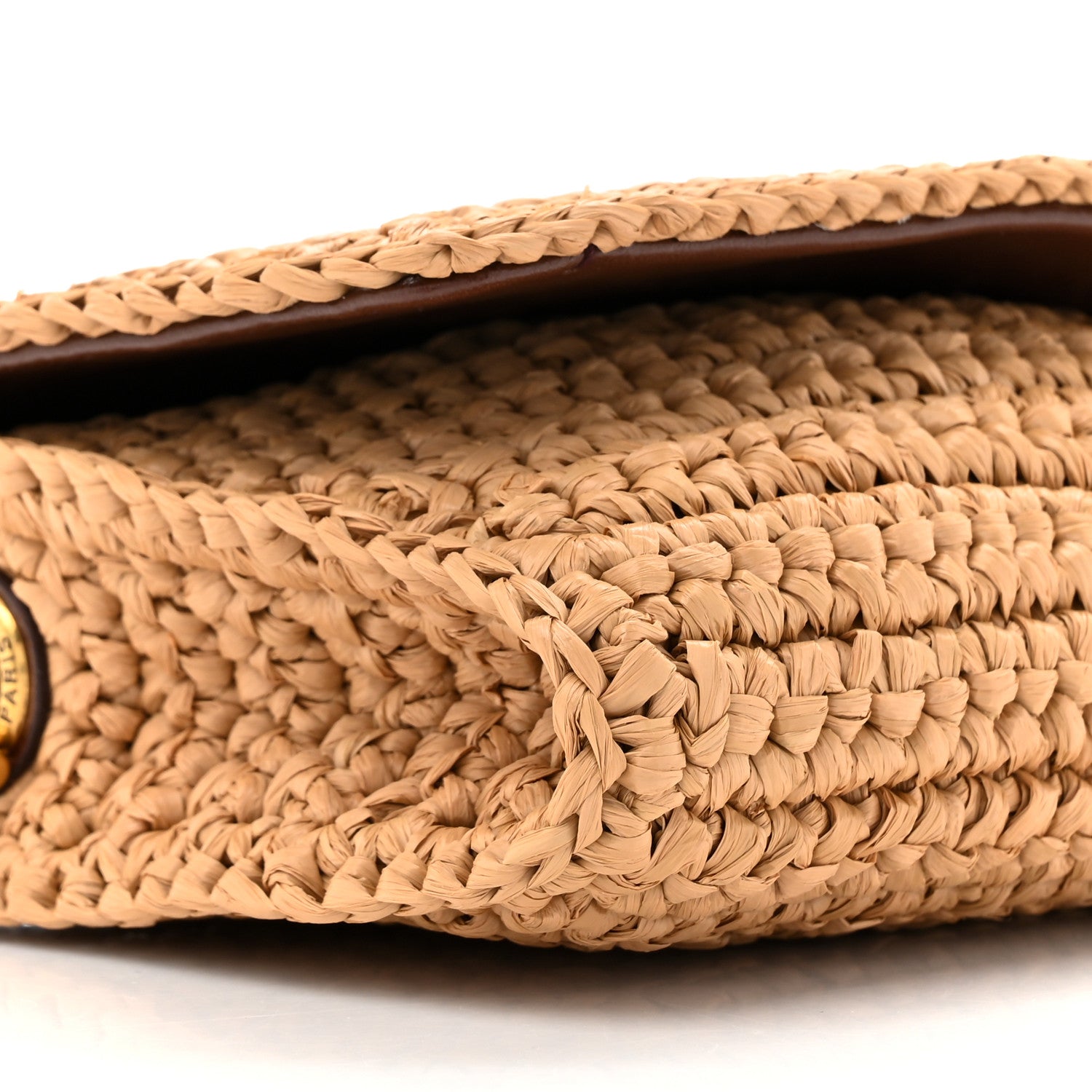 Saint Laurent Raffia Monogram Tassel Kate 99 Dark Nude 10 of 13