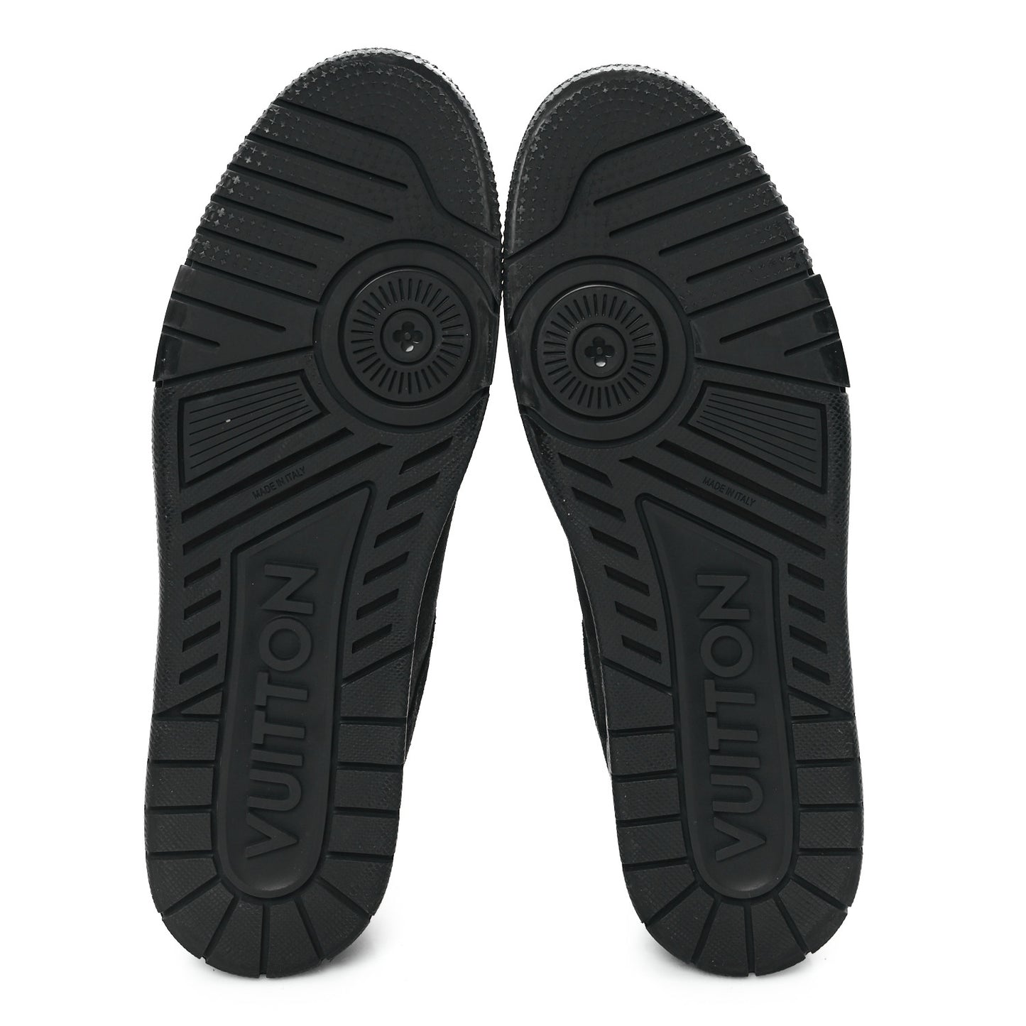 Suede Mens LV Trainer Sneakers 10 Black