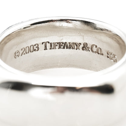 Tiffany Sterling Silver Rounded Square Cushion Band Ring 53 6.5 6 of 7