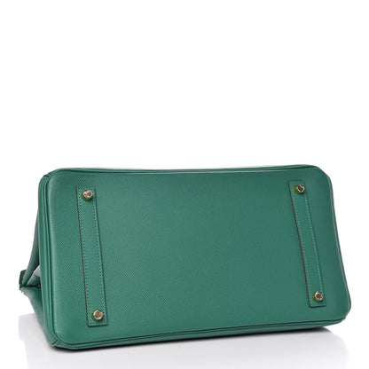 Hermes Epsom Birkin 35 Vert Vertigo 5 of 38