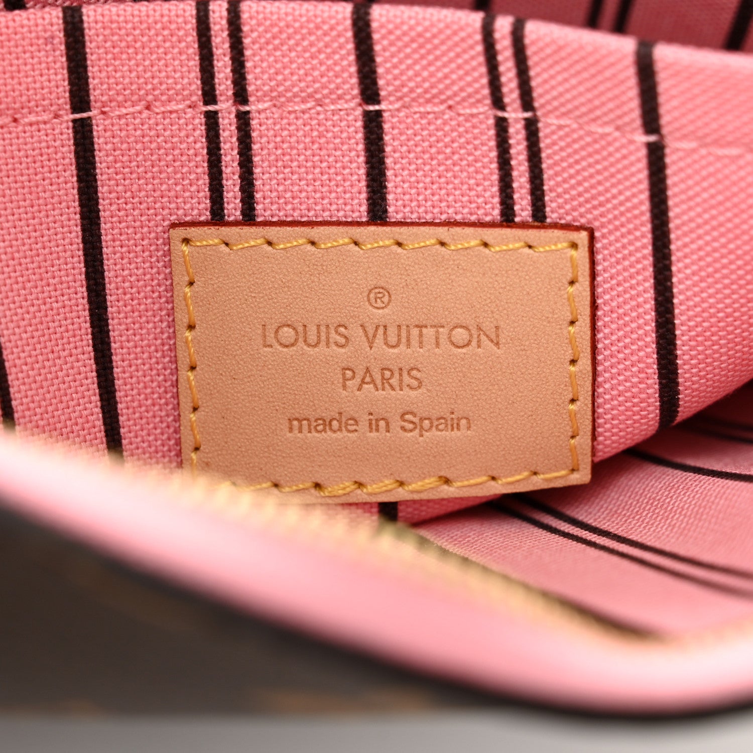 Louis Vuitton Monogram Neverfull MM GM Pochette Sugar Pink 6 of 10