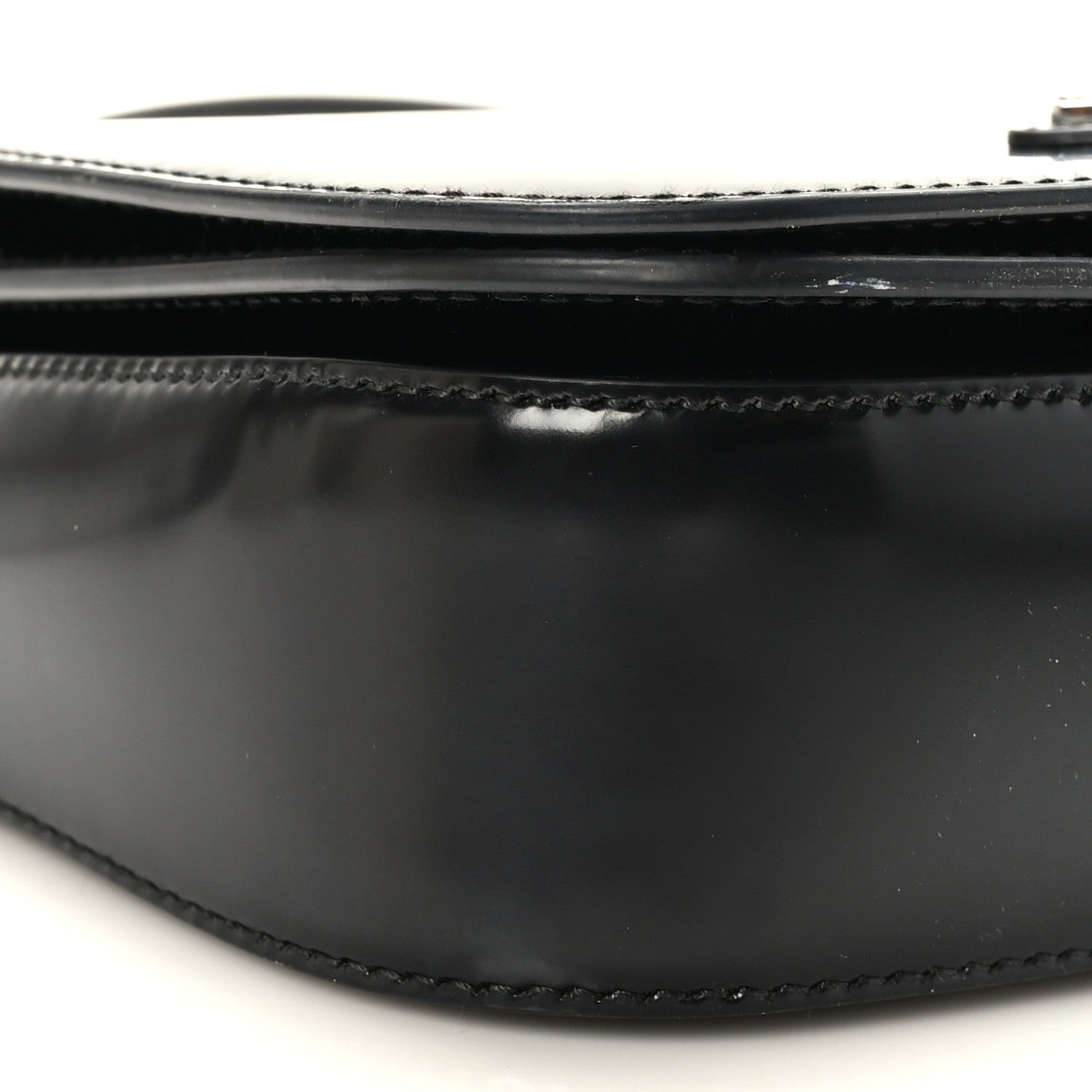 Prada Spazzolato Flap Shoulder Bag Black 7 of 8
