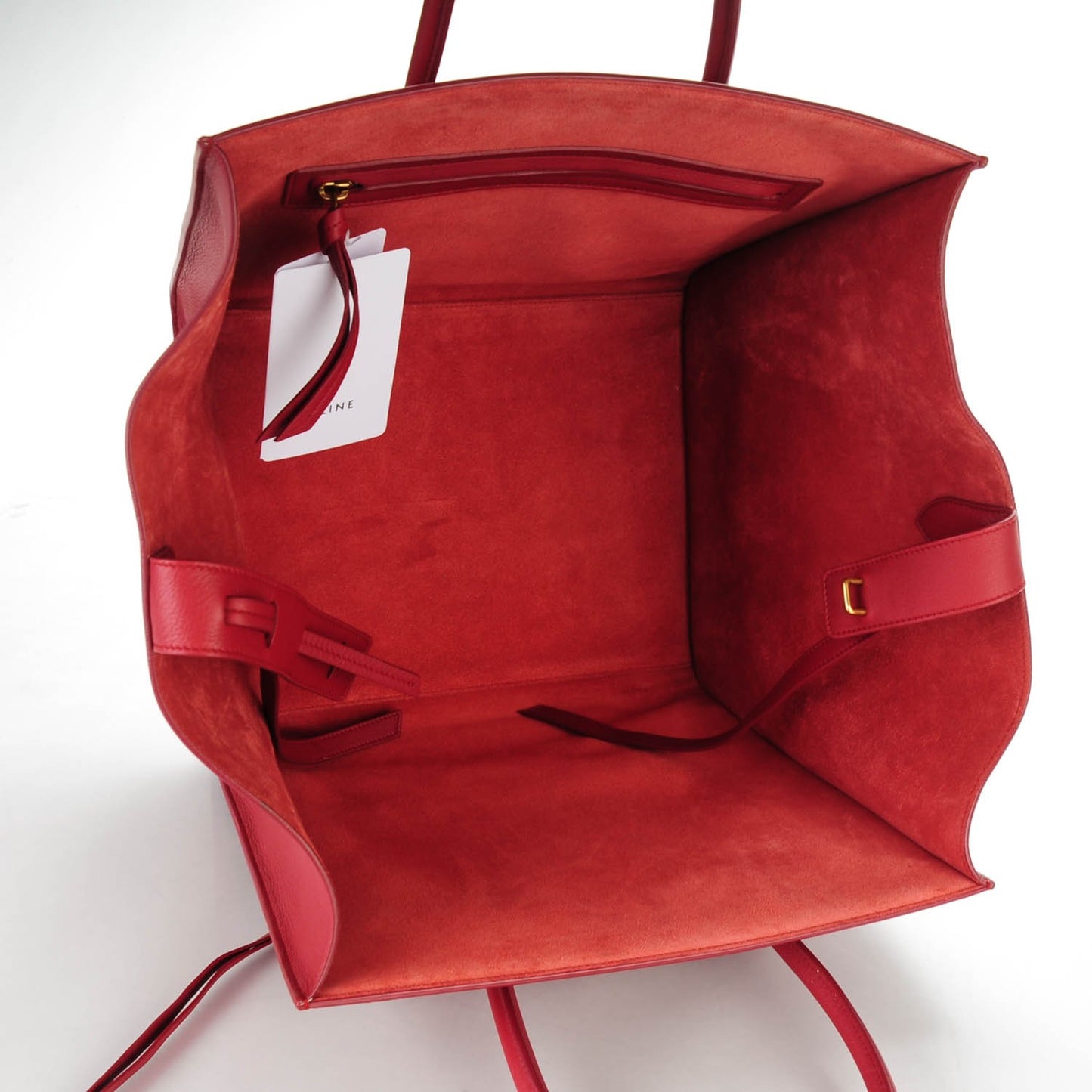 Supple Calfskin Medium Phantom Luggage Red
