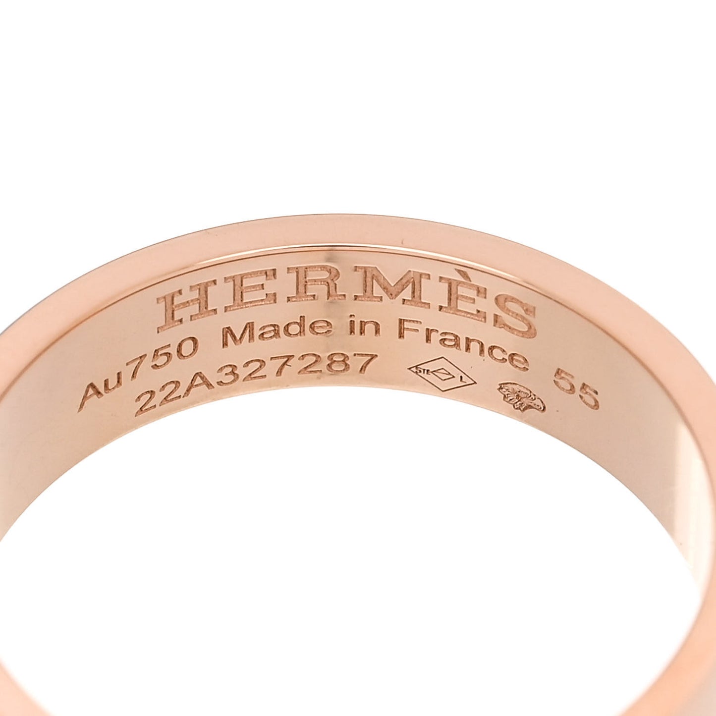 18K Rose Gold Diamond PM Kelly Ring 55 7.25