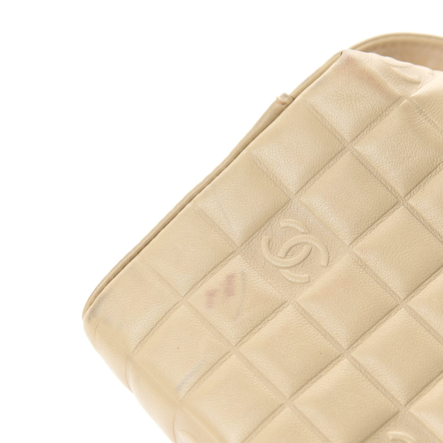 Chanel Lambskin Quilted CC Chocolate Bar Shoulder Bag Beige 8 of 15
