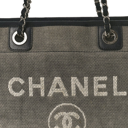 Chanel Canvas Small Deauville Tote Grey 8 of 11