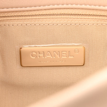 Chanel Goatskin Quilted Large Chanel 19 Flap Beige 6 of 10