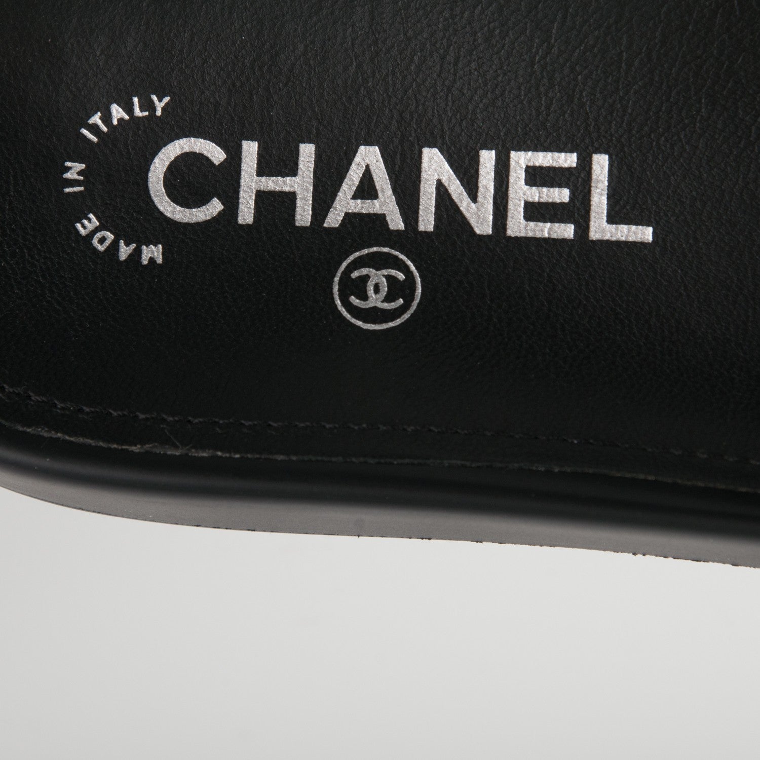 Chanel Tweed Lambskin Chain Flat Sandals 37 Black Multicolor 7 of 7