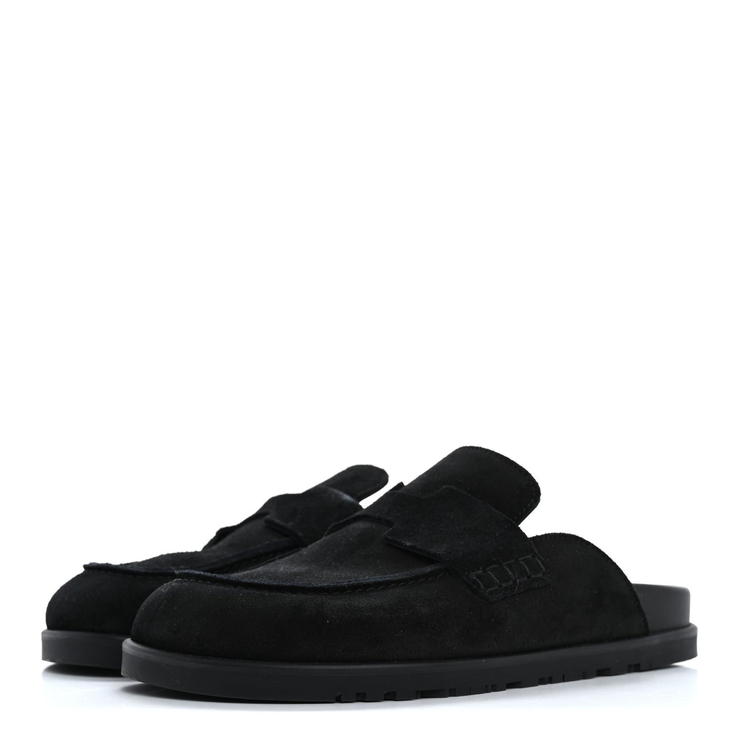 Suede Calfskin Go Mules 35.5 Black
