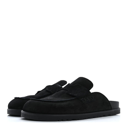 Hermes Suede Calfskin Go Mules 35.5 Black 4 of 13