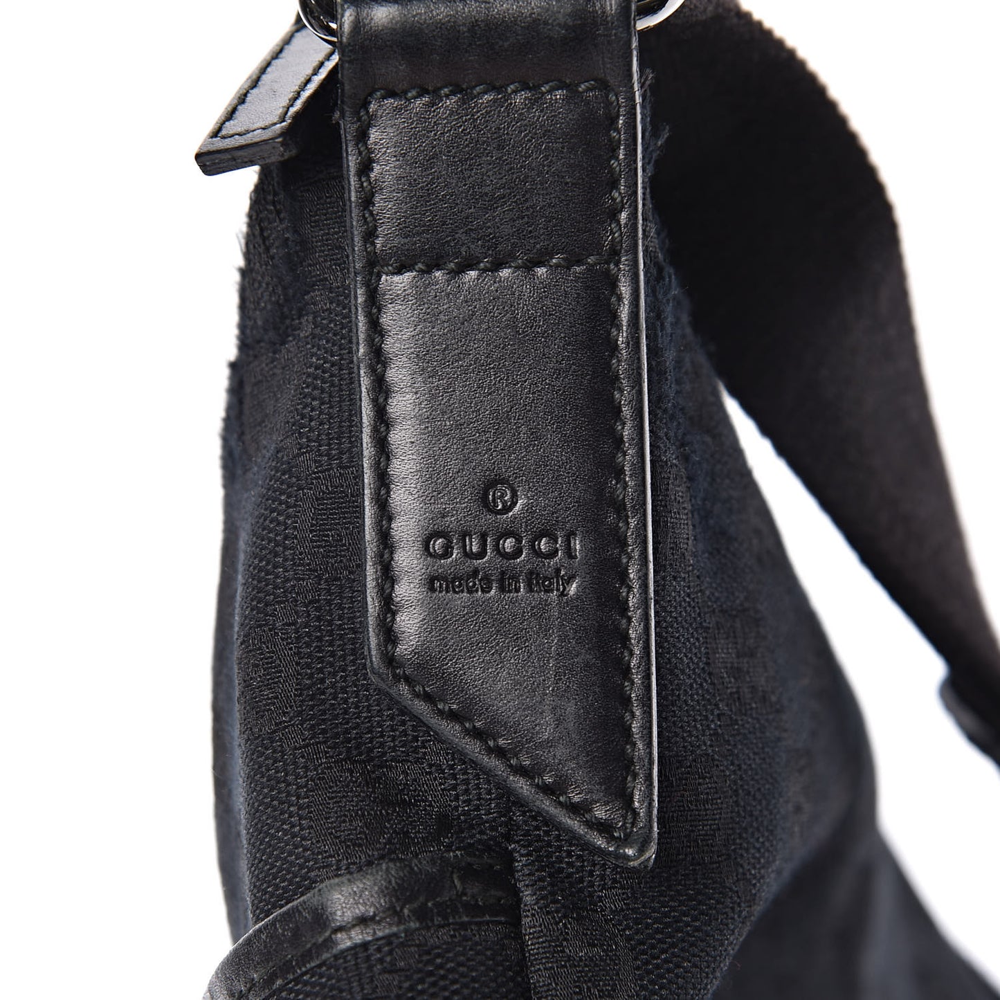 Monogram Calfskin Perforated Medium Flat Messenger Bag Black
