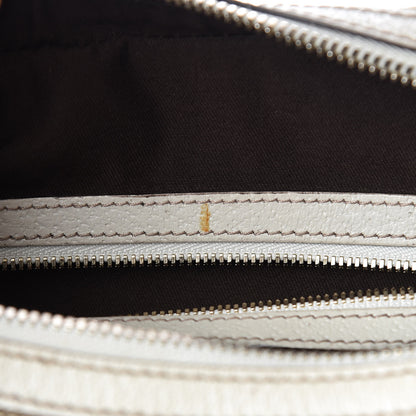 Gucci Monogram Calfskin Horsebit Hobo Off White 12 of 13