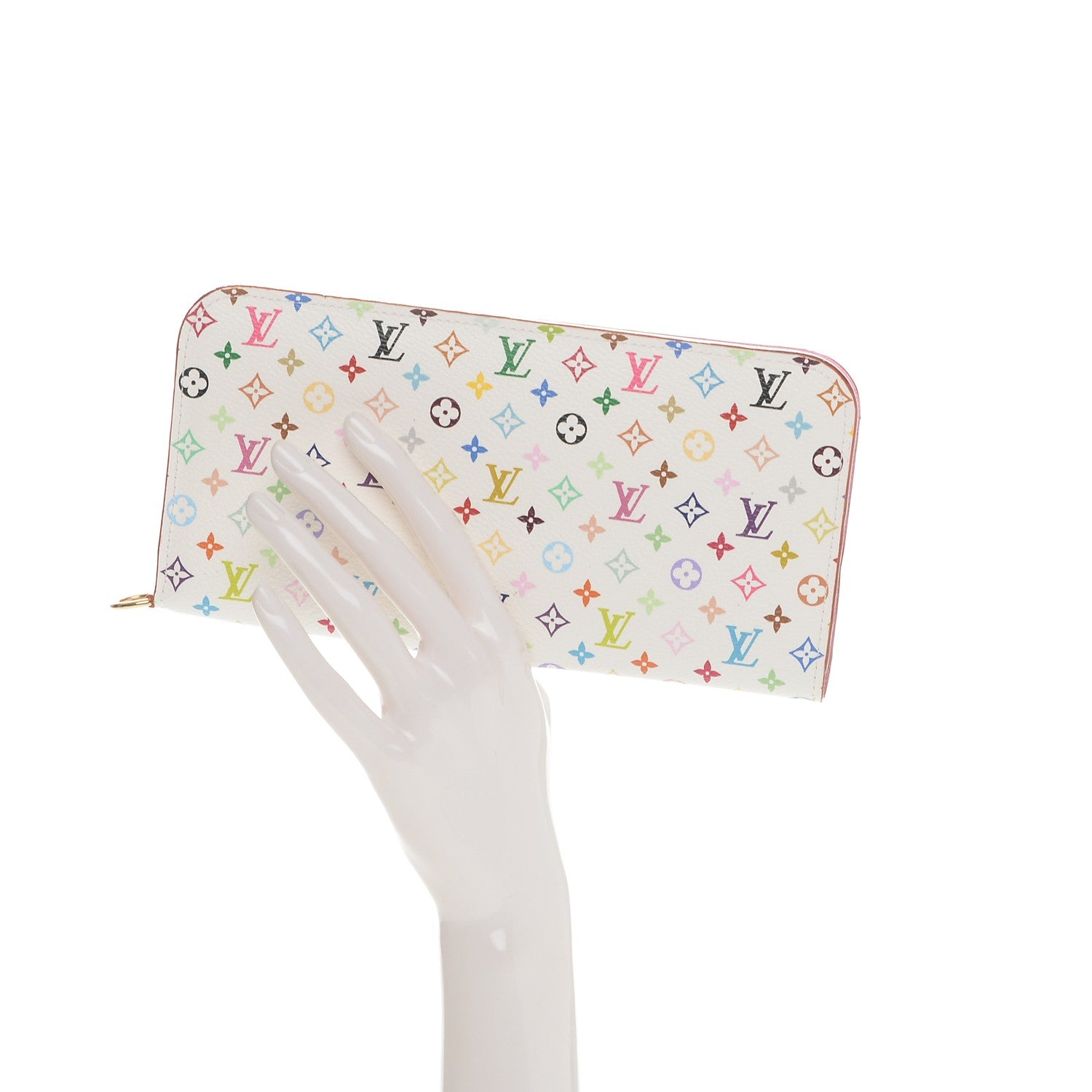 Louis Vuitton Monogram Multicolor Insolite Wallet White Litchi 2 of 6