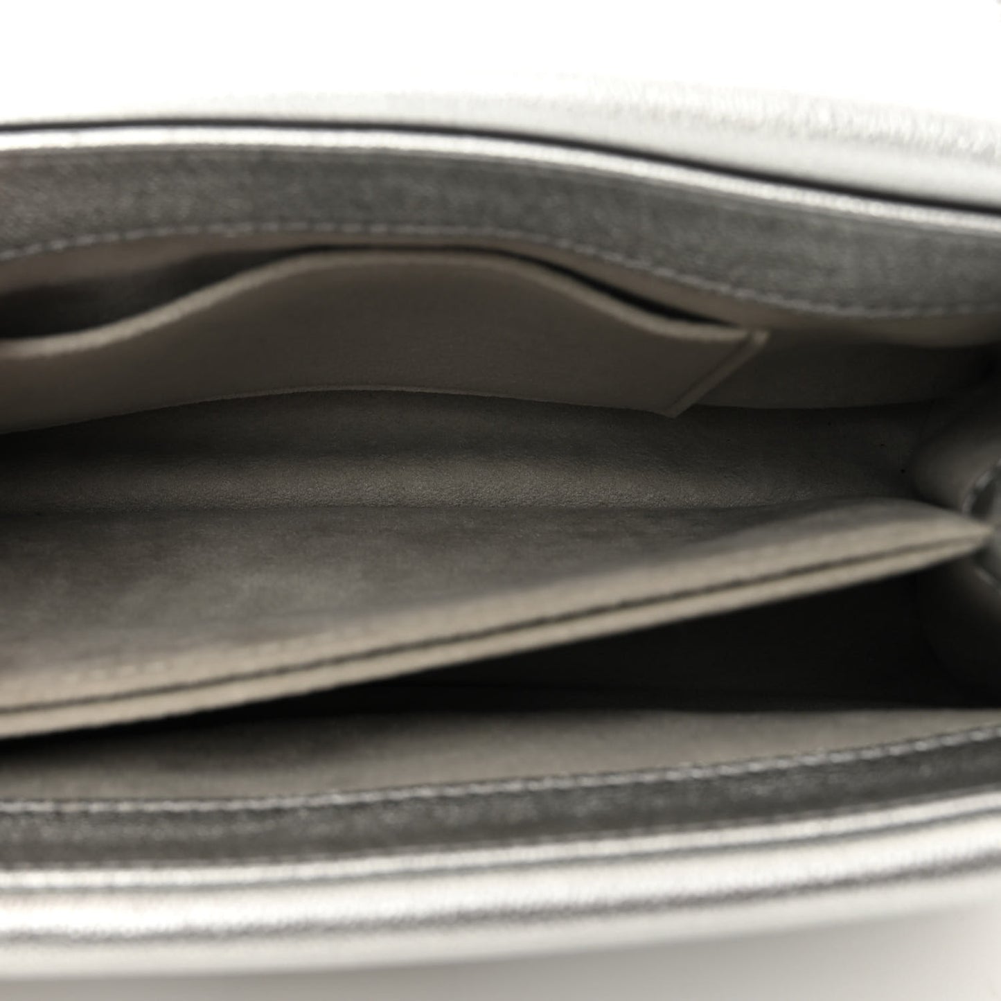 Cuir Plume Ecume Very Chain Bag Argent