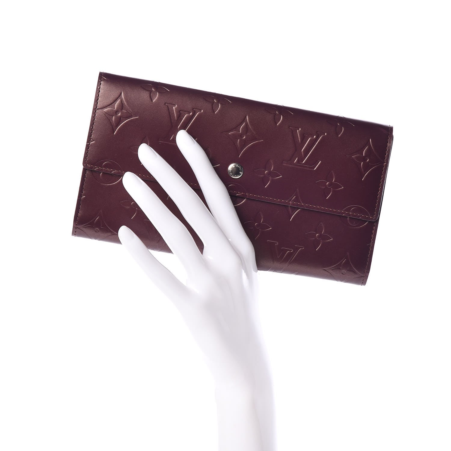 Louis Vuitton Mat Monogram Sarah Wallet Violet 2 of 8