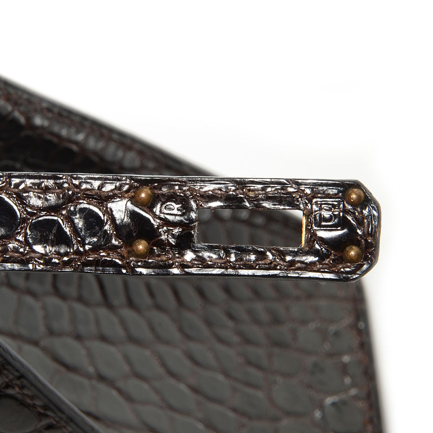 Shiny Porosus Crocodile Kelly Sellier 25 Cocoan