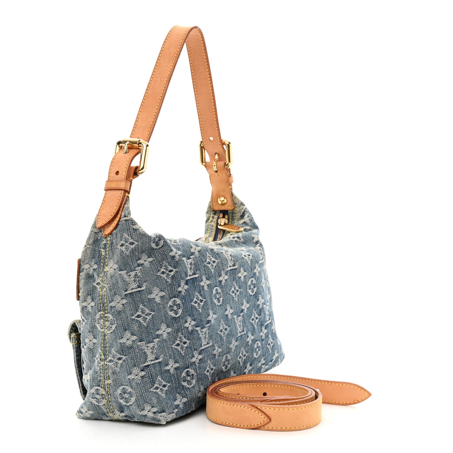 Monogram Denim Baggy PM Blue
