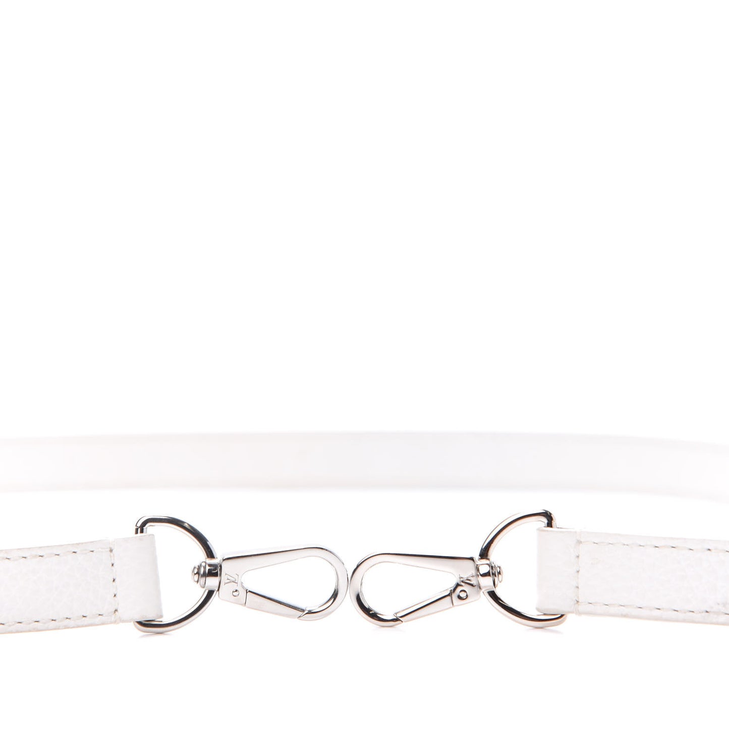 Calfskin 20 mm Adjustable Shoulder Strap White