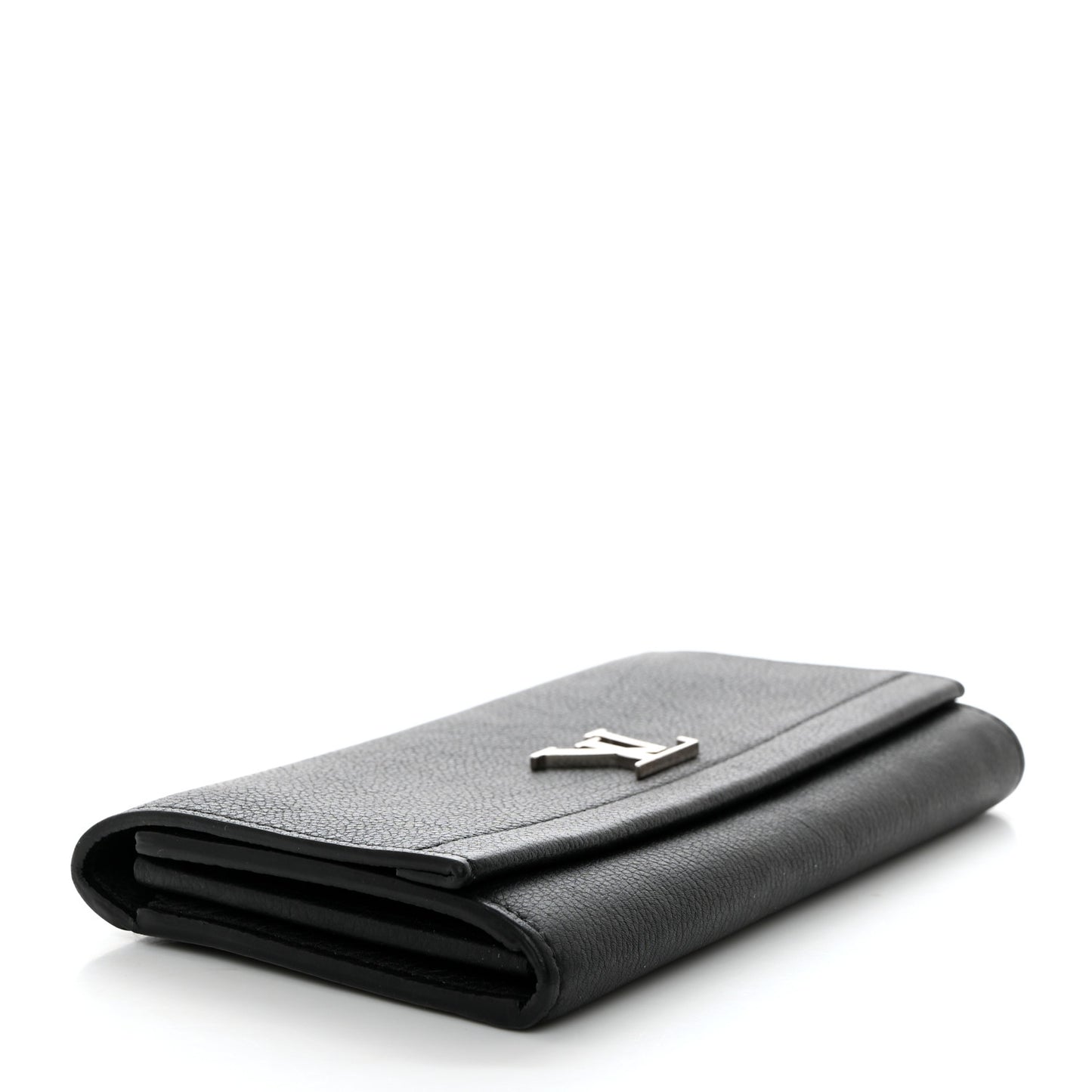 Calfskin Lockme II Wallet Black
