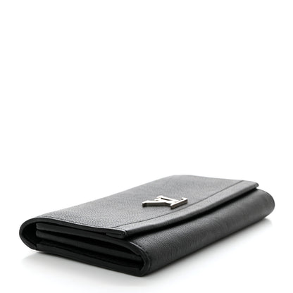 Louis Vuitton Calfskin Lockme II Wallet Black 4 of 8