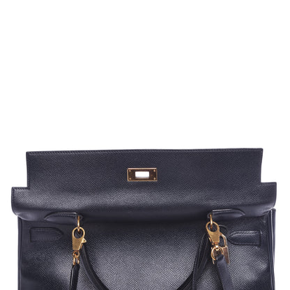 Hermes Courchevel Kelly Retourne 35 Bleu Marine 10 of 44
