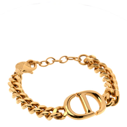 Christian Dior Metal CD Link Chain Bracelet Gold 1 of 6