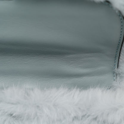 Valentino Garavani Mink Fur Small Glam Lock Rockstud Flap Light Blue 11 of 11