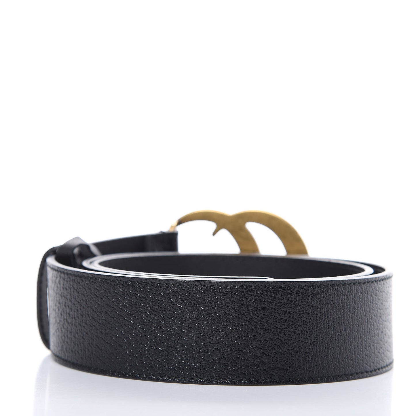 Textured Calfskin Double G 40mm Belt 85 34 Black
