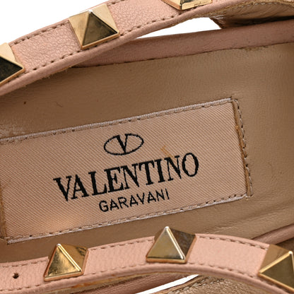 Valentino Garavani Calfskin Nappa Rockstud Ankle Strap Pumps 38.5 Poudre 8 of 12