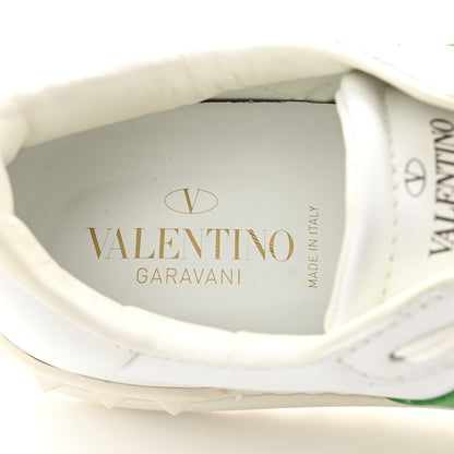 Valentino Garavani Calfskin Rockstud Untitled Open Sneakers 38.5 White Green 7 of 11
