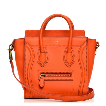 Celine Smooth Calfskin Nano Luggage Fluo Orange 1 of 7