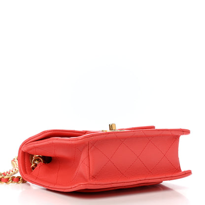 Chanel Caviar Quilted Mini Sweet Classic Flap Red 3 of 4