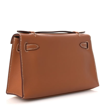 Hermes Swift Kelly Pochette Clutch Gold 3 of 11
