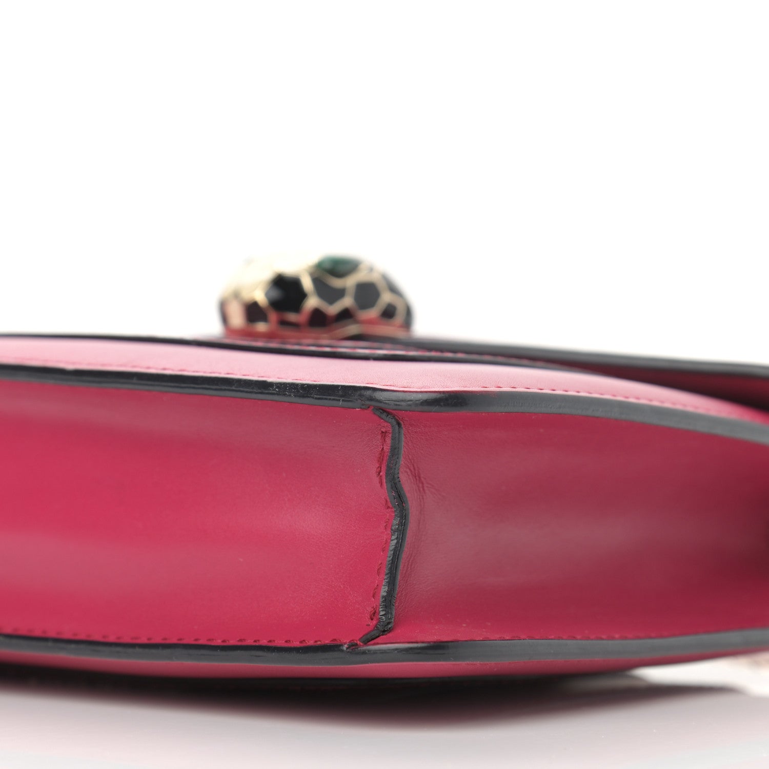 Bulgari Calfskin Small Serpenti Forever Snake Strap Crossbody Bag Pink 10 of 13