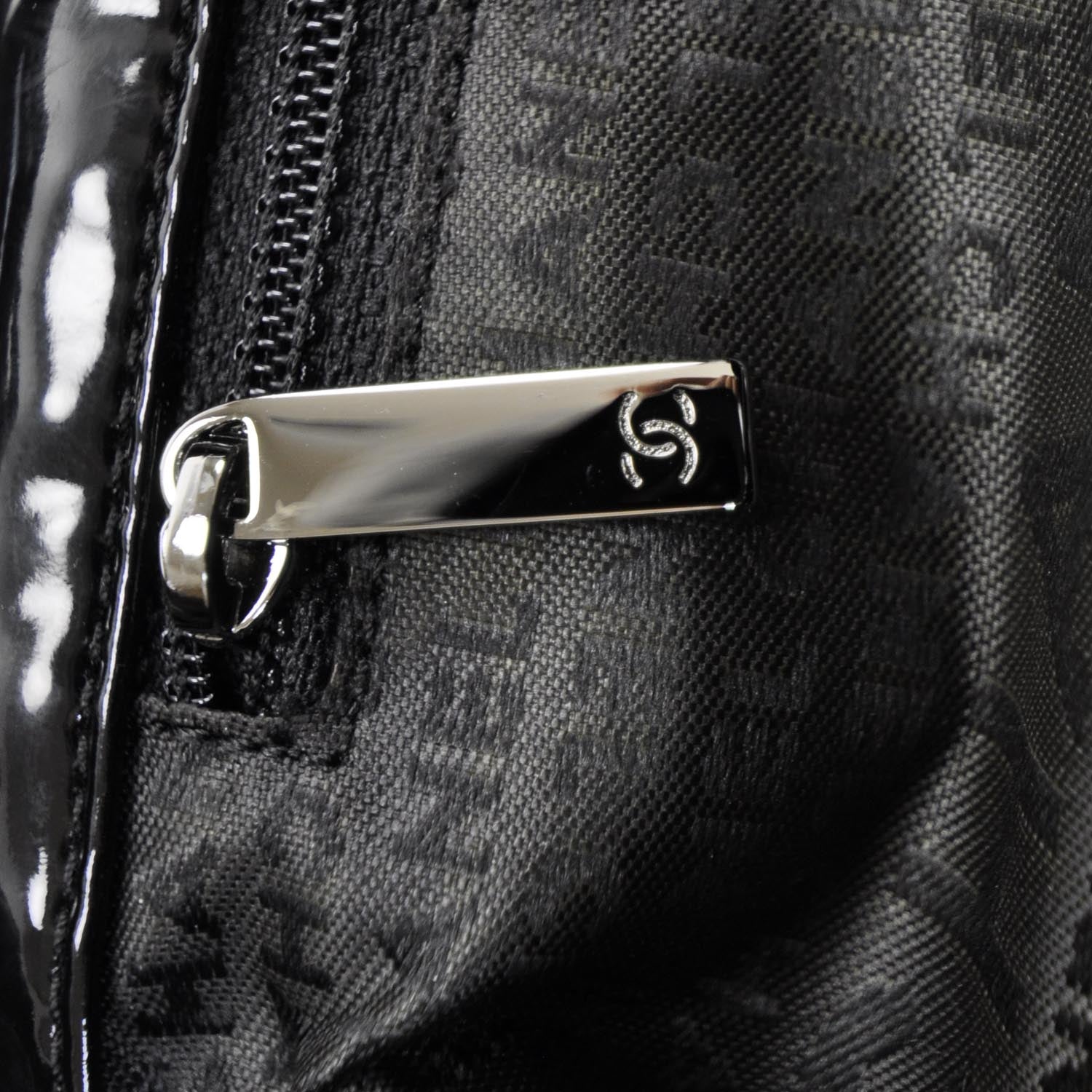 Chanel Vinyl XL Coco Cabas Black 9 of 10