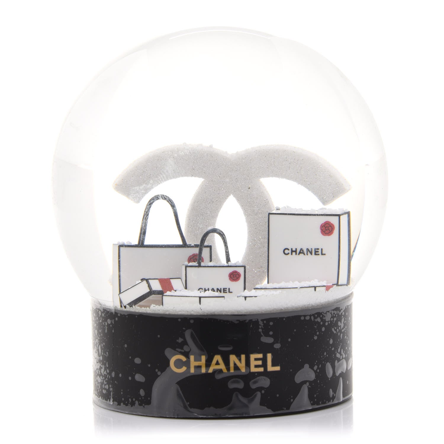 Chanel Glass CC Shopping Bag Snow Globe 1 of 5