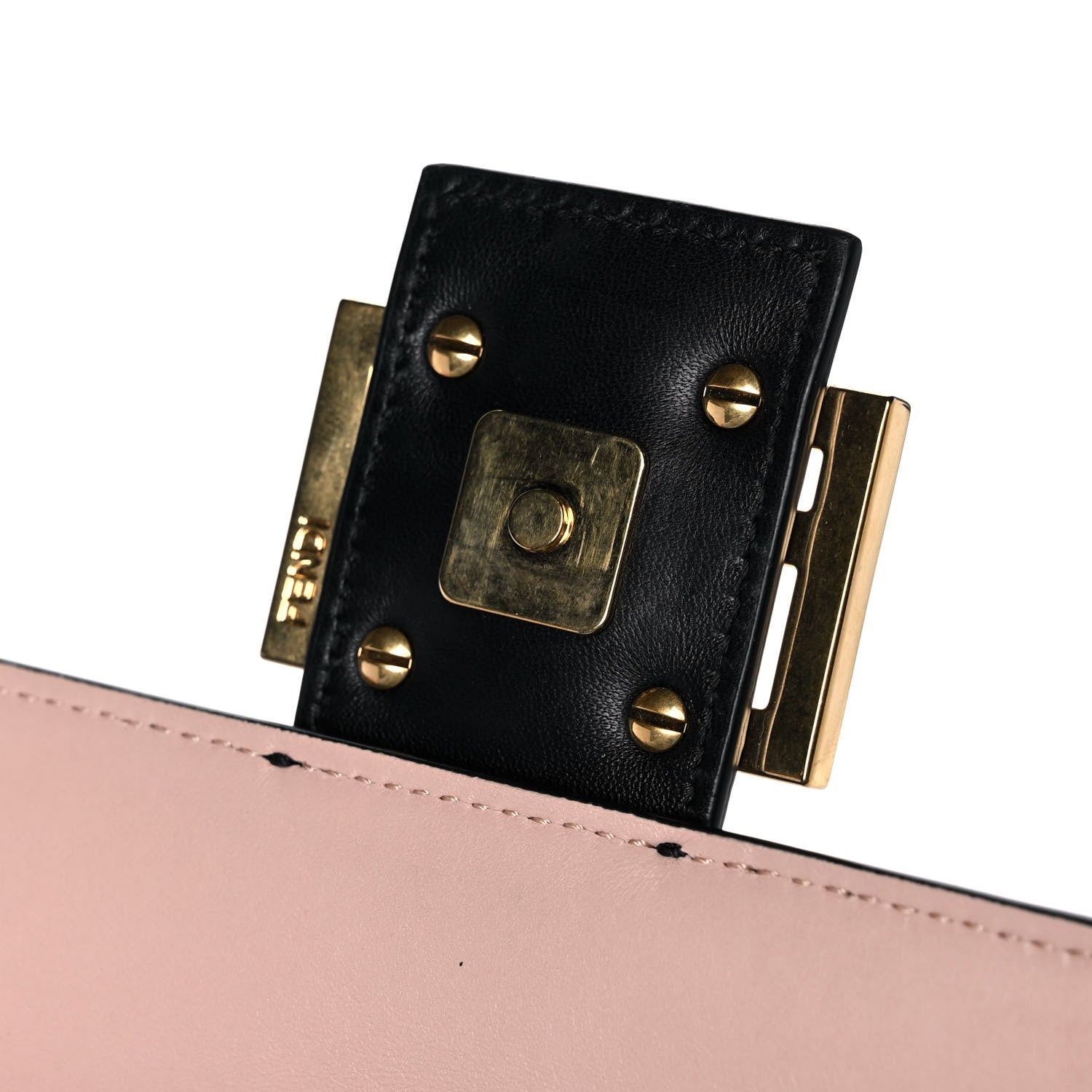 Fendi Nappa Apolo Bi-Color Chain Baguette Rosa Quarzo Black 12 of 14